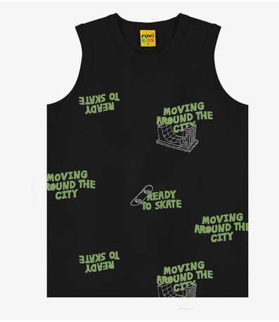 Machão Infantil Masculino Meia Malha Rovi Kids Preto