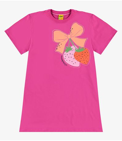 Vestido Infantil Meia Malha Rovi Kids Rosa