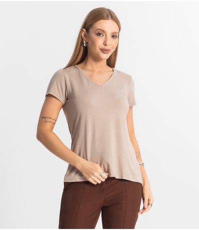 Blusa Feminina Básica Select Marrom