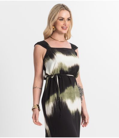 Vestido Midi Viscose Select Verde