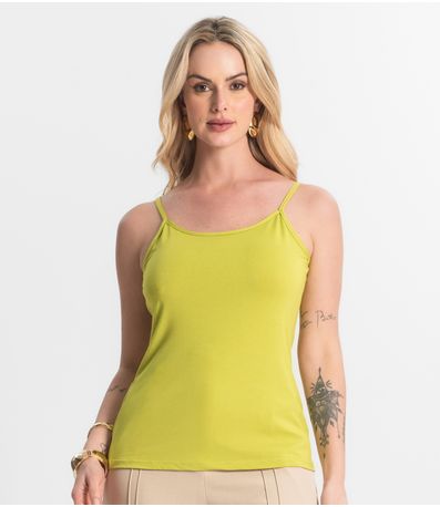 Blusa Feminina de Alças Básica Rovitex Verde