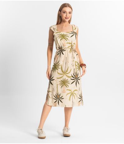Vestido Midi Viscose Select Verde