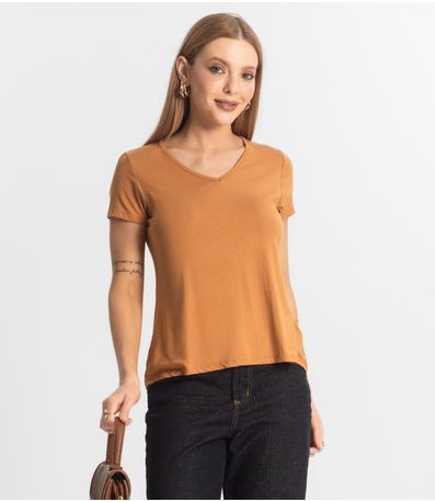 Blusa Feminina Básica Select Marrom