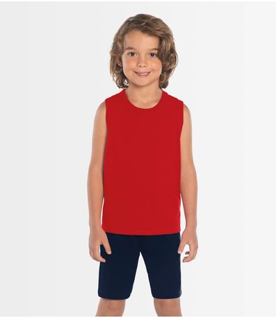 Regata Básica Infantil Masculina RoviKids Vermelho