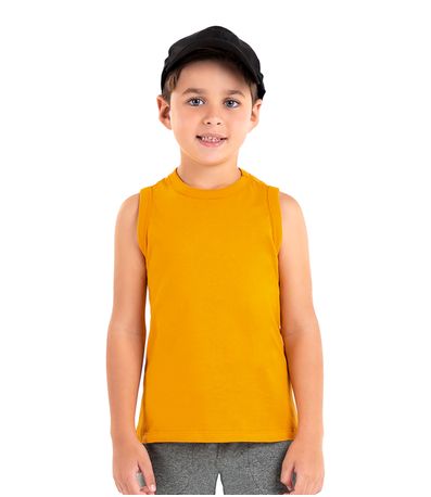 Regata Básica Infantil Masculina RoviKids Amarelo