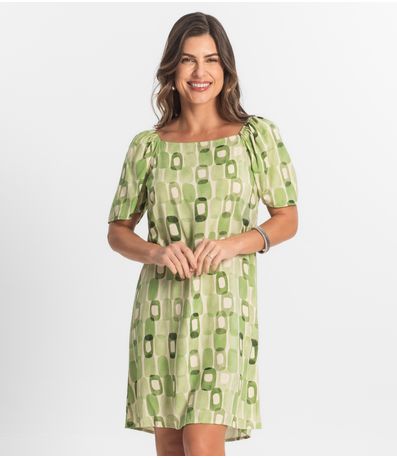 Vestido Feminino Estampado Select Verde