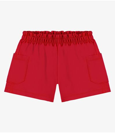 Shorts Infantil Moletinho Basic Rovi Kids Vermelho