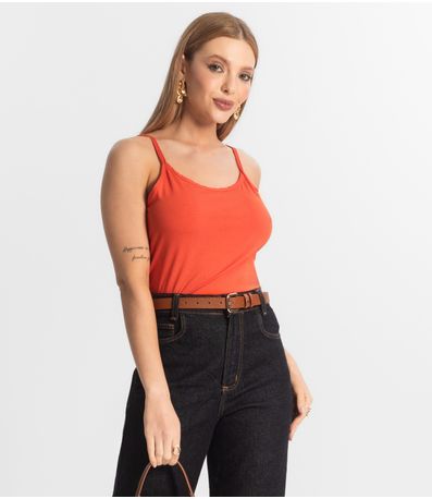 Blusa Feminina de Alças Básica Rovitex Vermelho