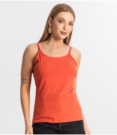 Blusa Feminina de Alças Básica Rovitex Vermelho