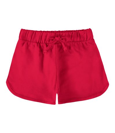 Shorts Básico Infantil Feminino Rovitex Kids Vermelho