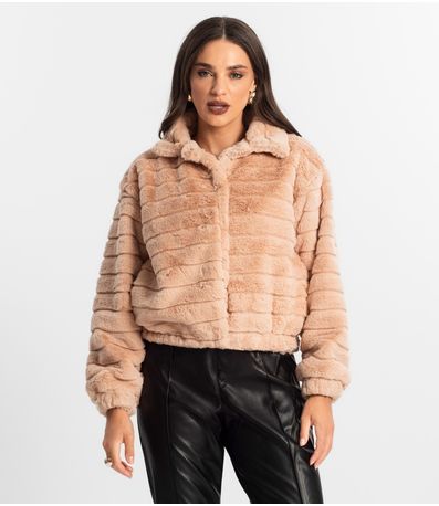 Casaco de Pelo Feminino Endless Rosa