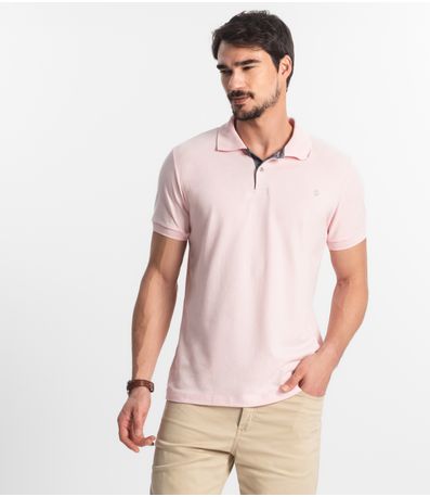 Polo Masculina Básica Diametro Rosa