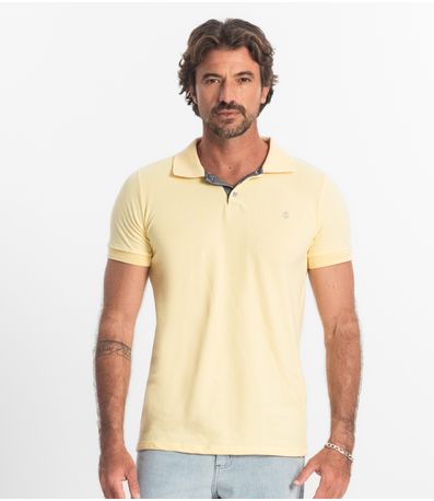 Polo Masculina Básica Diametro Amarelo