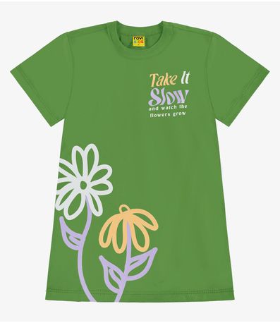 Vestido Infantil Meia Malha Rovi Kids Verde