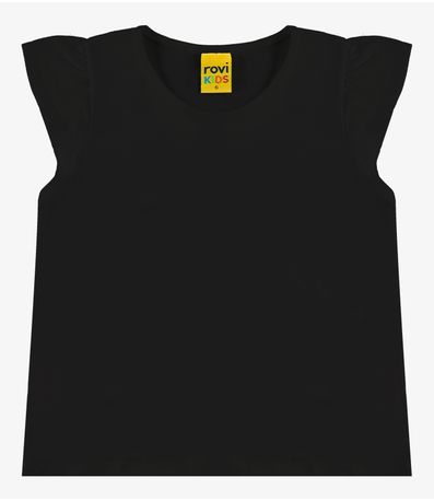 Blusa Infantil Viscotorcion RoviKids Preto
