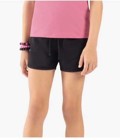 Shorts Básico Infantil Feminino Rovitex Kids Preto