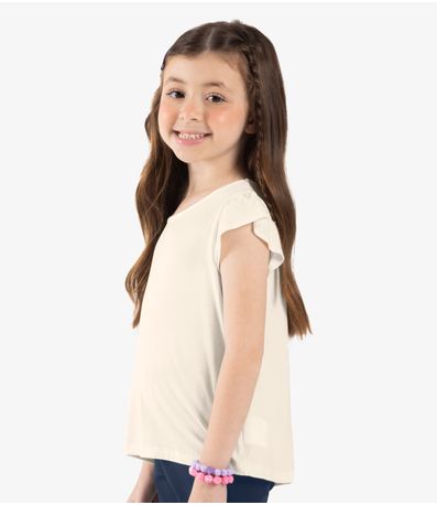 Blusa Infantil Viscotorcion RoviKids Bege