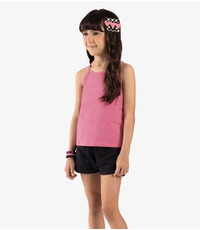 Shorts Básico Infantil Feminino Rovitex Kids Preto