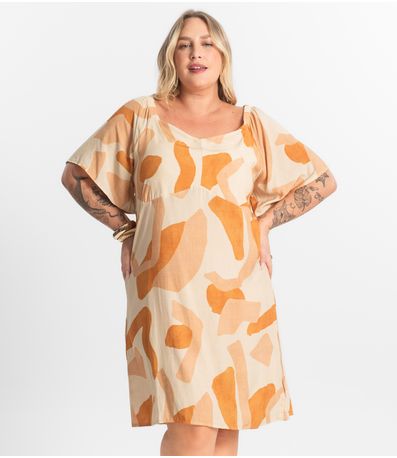 Vestido Curto Ciganinha Secret Glam Bege