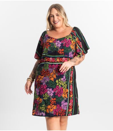 Vestido Curto Ciganinha Secret Glam Roxo