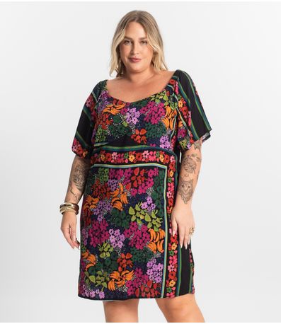 Vestido Curto Ciganinha Secret Glam Roxo