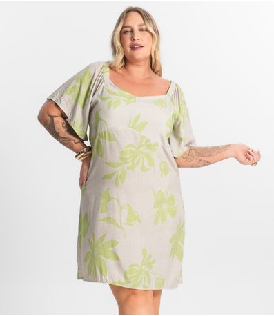 Vestido Curto Ciganinha Secret Glam Bege