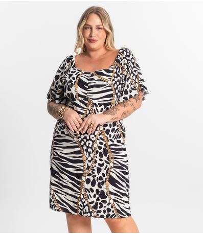 Vestido Curto Ciganinha Secret Glam Branco