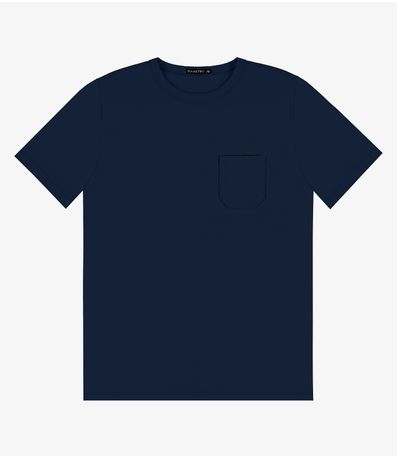 Camiseta Masculina em Meia Malha Diametro Azul