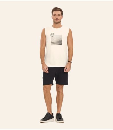 Machão Masculino Meia Malha Diametro Bege