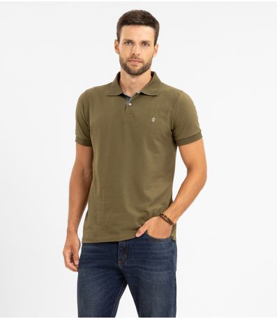 Polo Masculina Básica Diametro Verde
