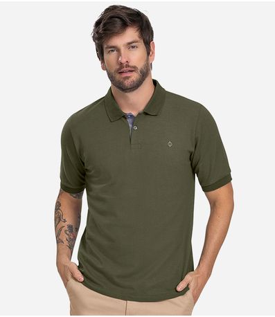 Polo Masculina Básica Diametro Verde