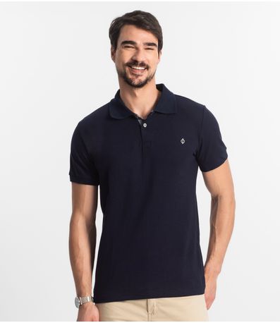 Polo Masculina Básica Diametro Azul