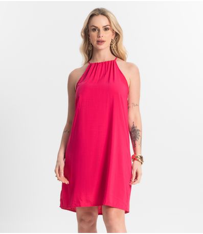 Vestido Feminino Tecido Viscose Select Rosa