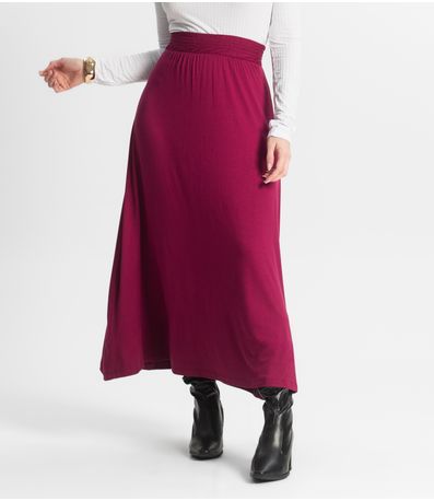 Saia Midi Feminina Select Vermelho