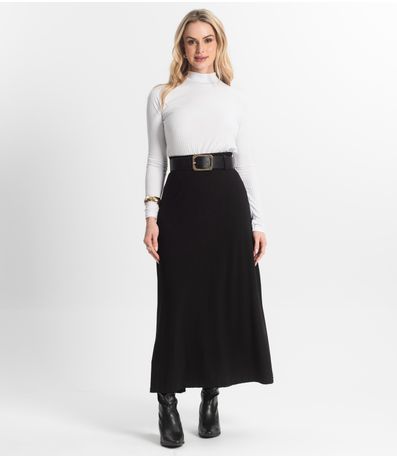 Saia Midi Feminina Select Preto