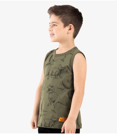 Machão Infantil Masculino Meia Malha Rovi Kids Bege