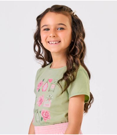 Conjunto Menina Blusa Com Shorts Trick Nick Verde