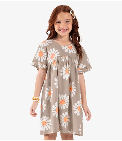 Vestido Infantil Rovi Kids Marrom