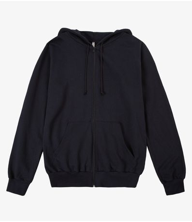 Jaqueta Feminina Plus Size De Moletom RechSul Preto