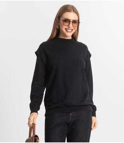 Blusão Feminino De Moletom Careca RechSul Preto