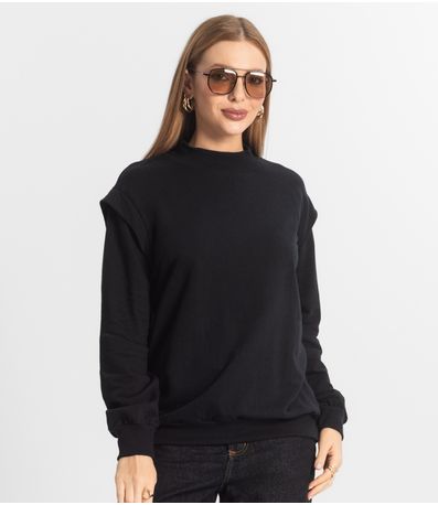 Blusão Feminino De Moletom Careca RechSul Preto