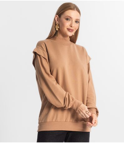 Blusão Feminino De Moletom Careca RechSul Marrom