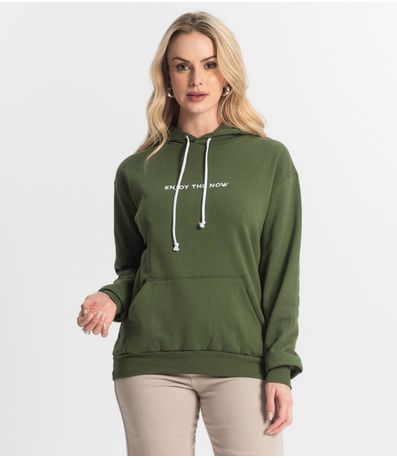 Blusão Feminino De Moletom Peluciado RechSul Verde