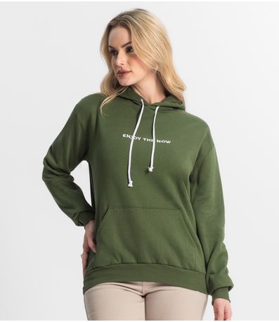 Blusão Feminino De Moletom Peluciado RechSul Verde