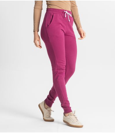 Calça Jogger Feminina De Moletom Peluciado RechSul Roxo