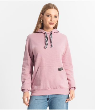 Blusão Feminino De Moletom Peluciado RechSul Rosa