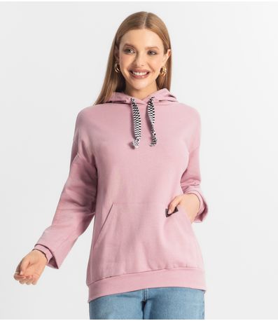 Blusão Feminino De Moletom Peluciado RechSul Rosa