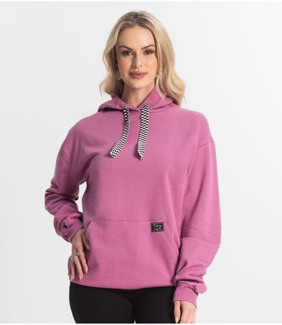 Blusão Feminino De Moletom Peluciado RechSul Rosa
