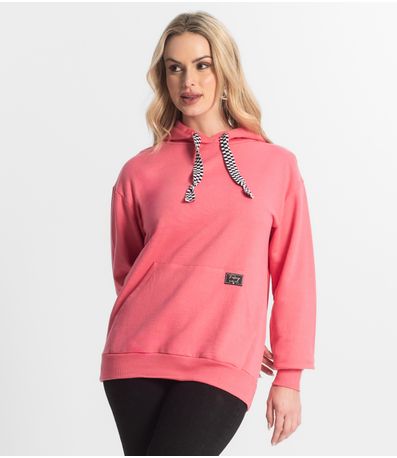 Blusão Feminino De Moletom Peluciado RechSul Rosa