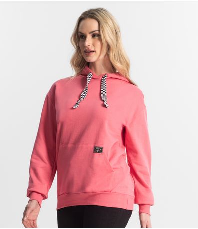 Blusão Feminino De Moletom Peluciado RechSul Rosa